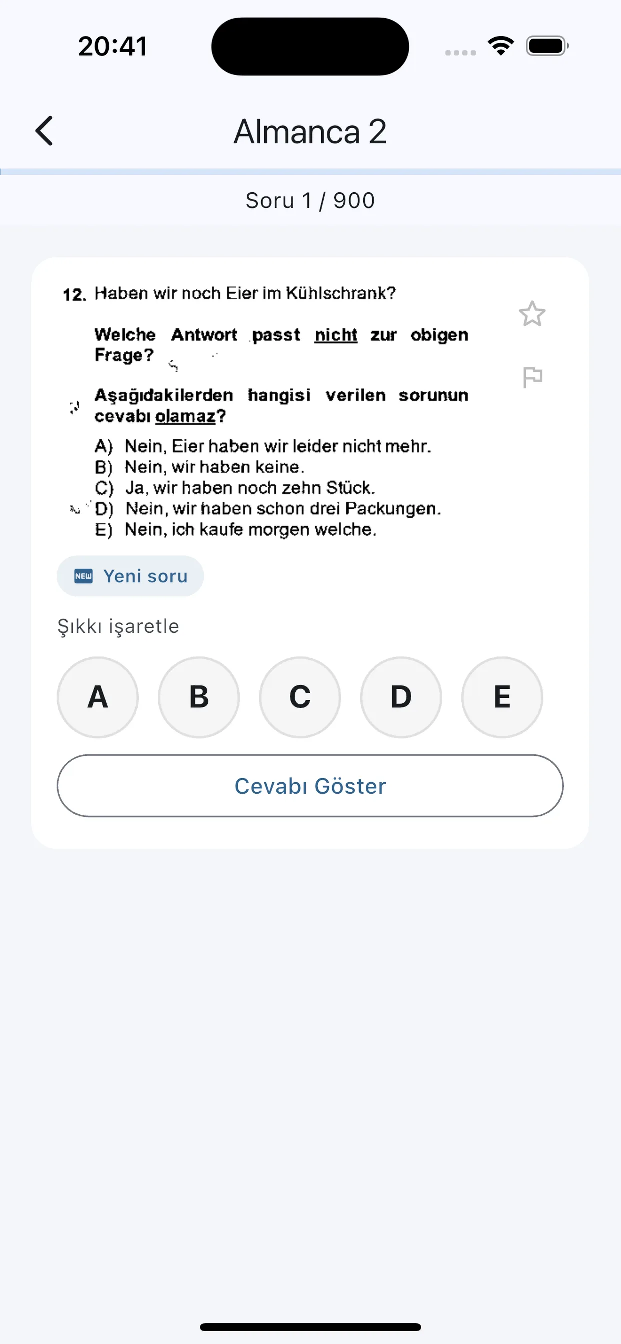 AÖF Pusula app screen 2