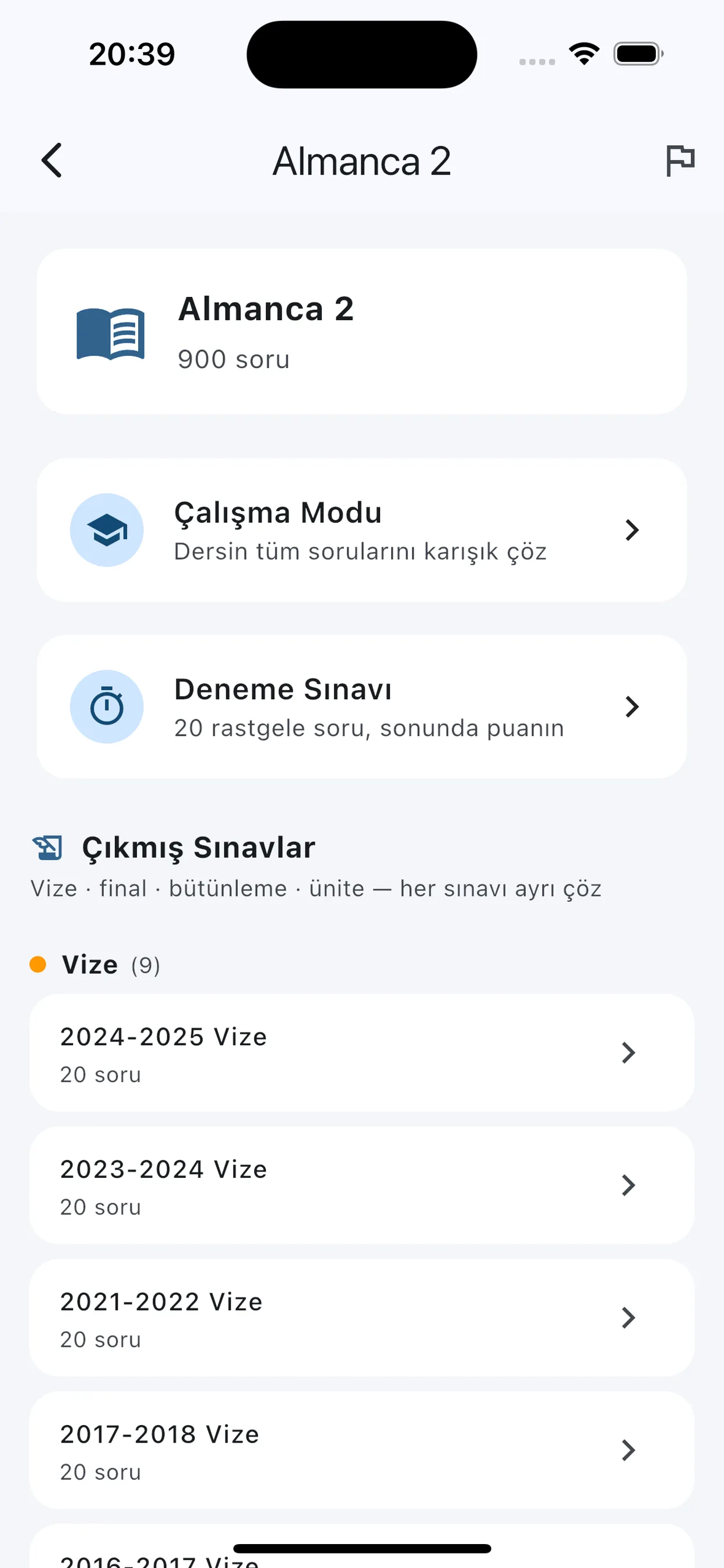 AÖF Pusula app screen 5