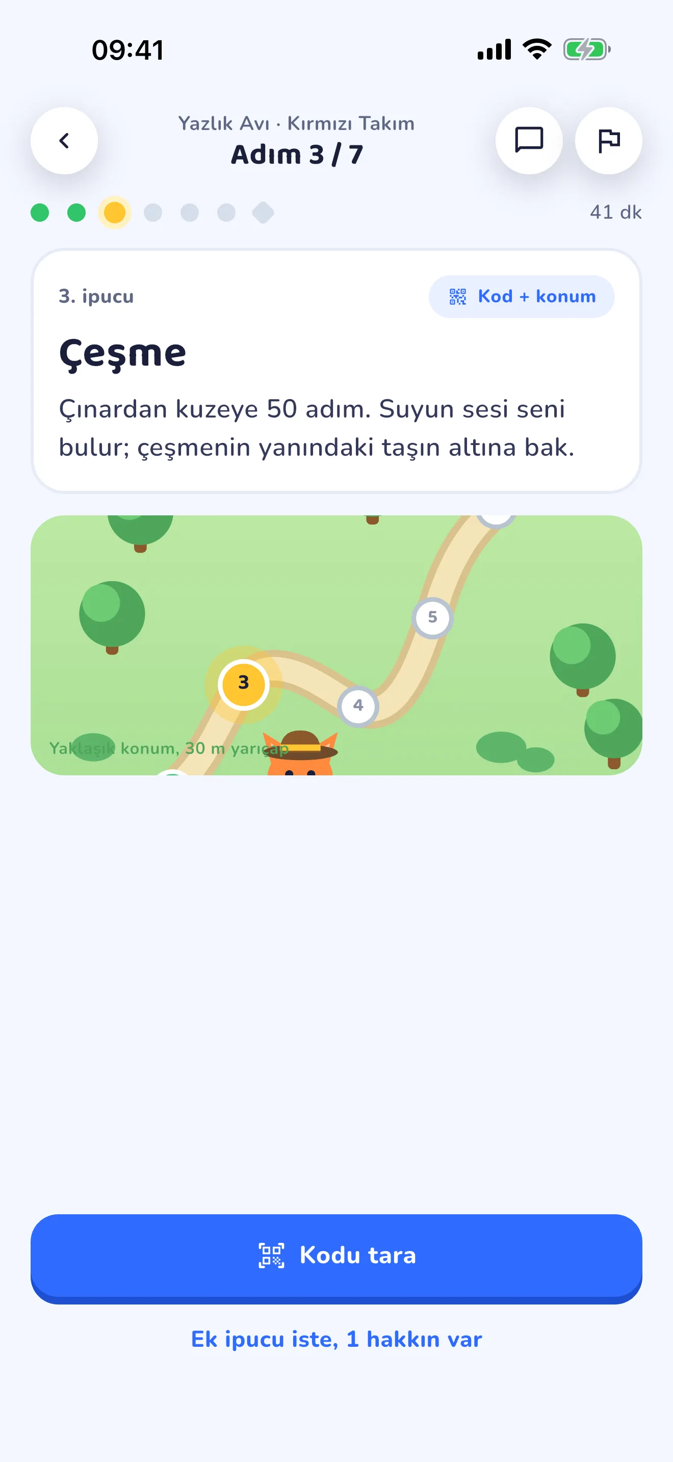 Hazine Avı Real-world treasure hunt app screen