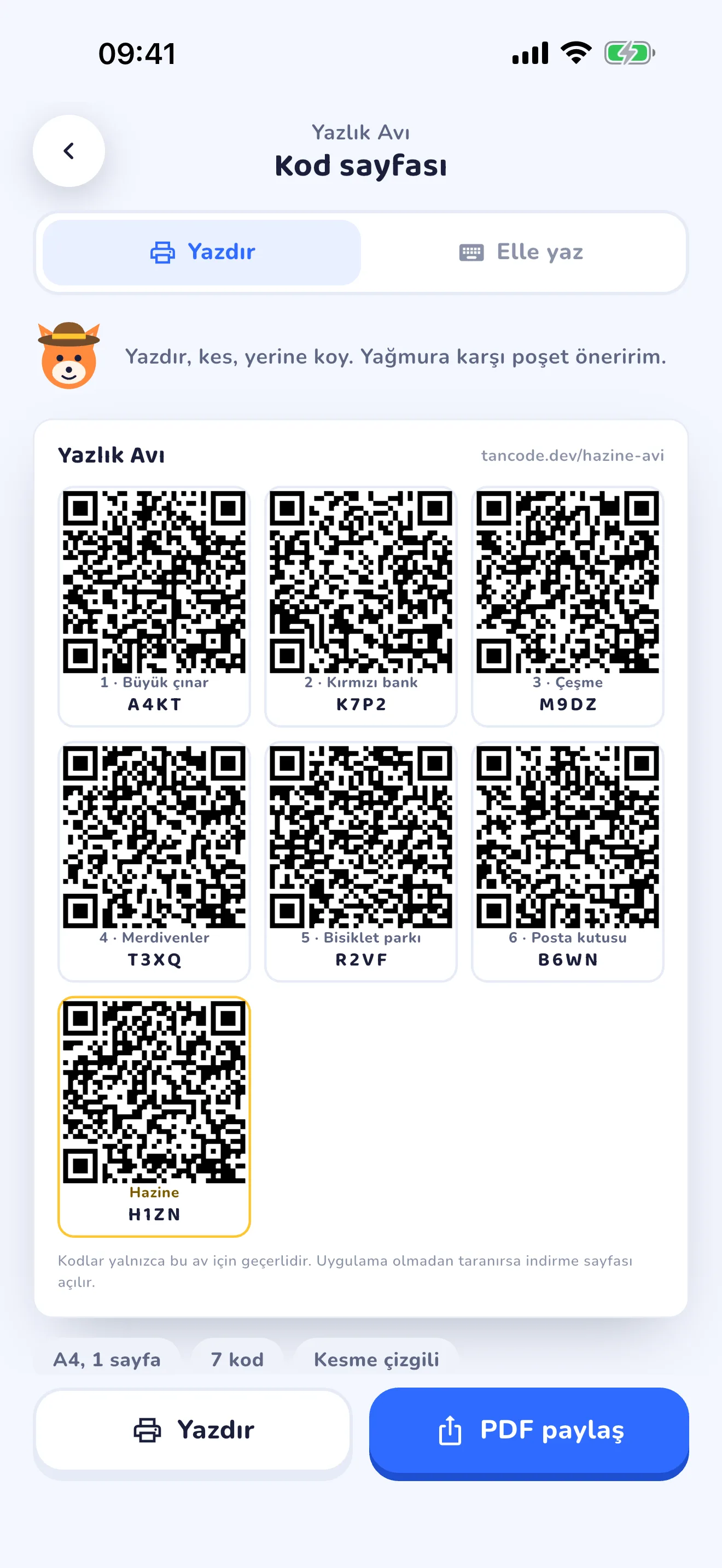 Hazine Avı app screen 4