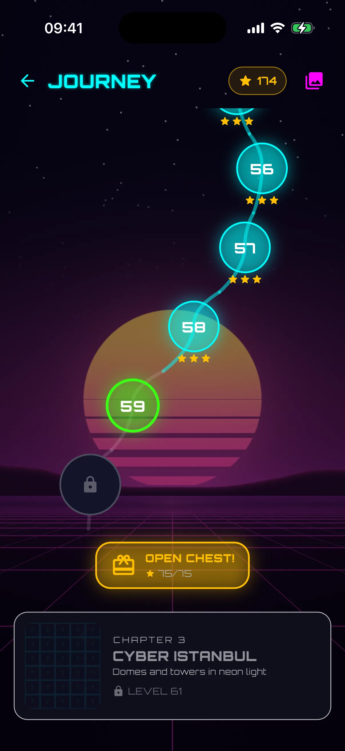 Neon Fit app screen 1