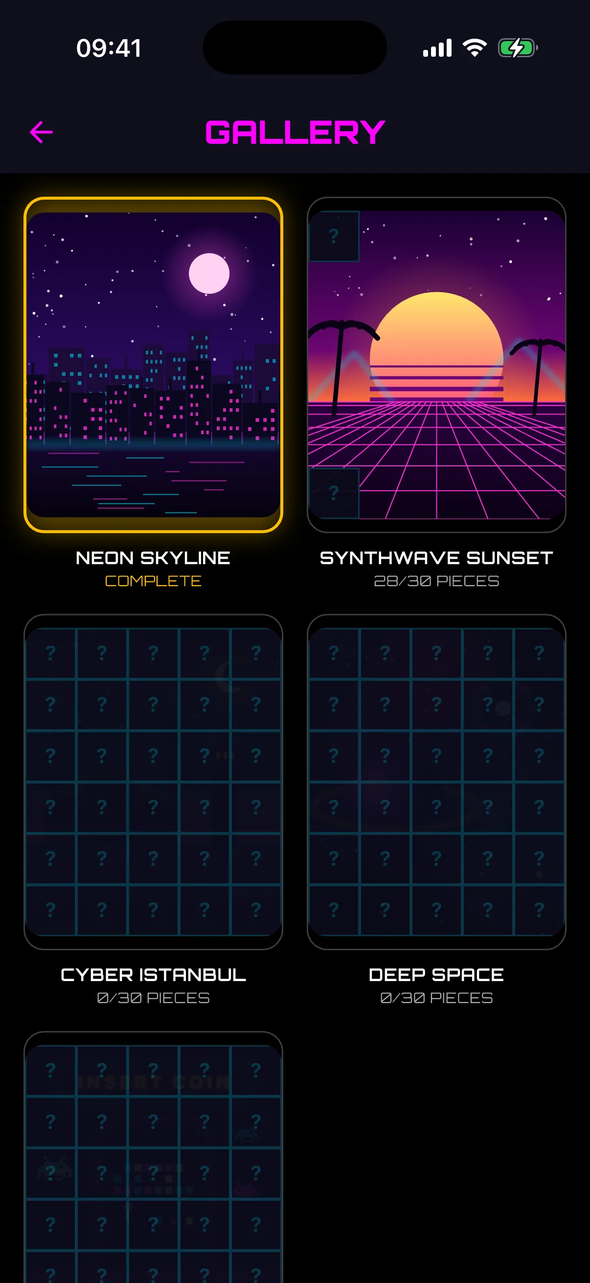 Neon Fit app screen 3