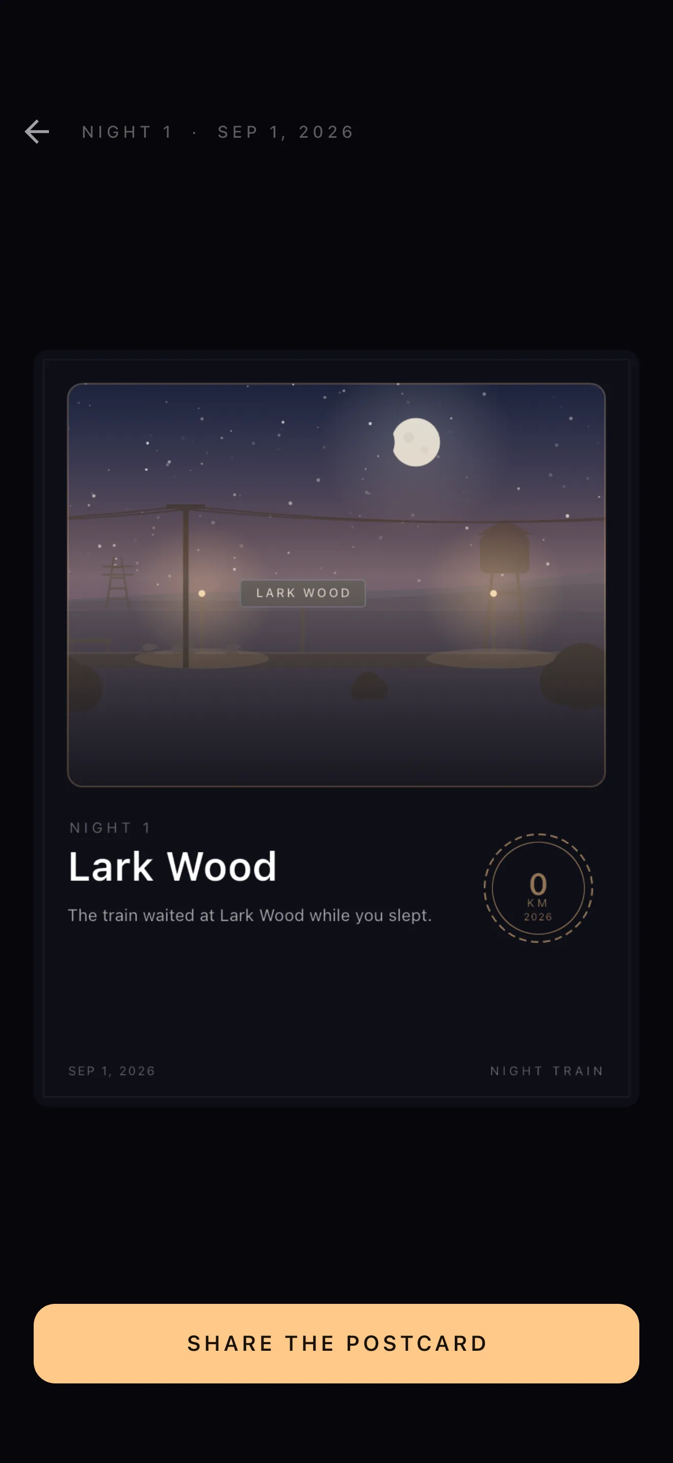 Night Train app screen 4